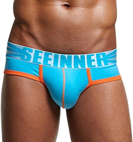 Shubuy Hot Sale Mens Sexy Underwear Shorts Men Underpants Soft Briefs (XL, Sky Blue)