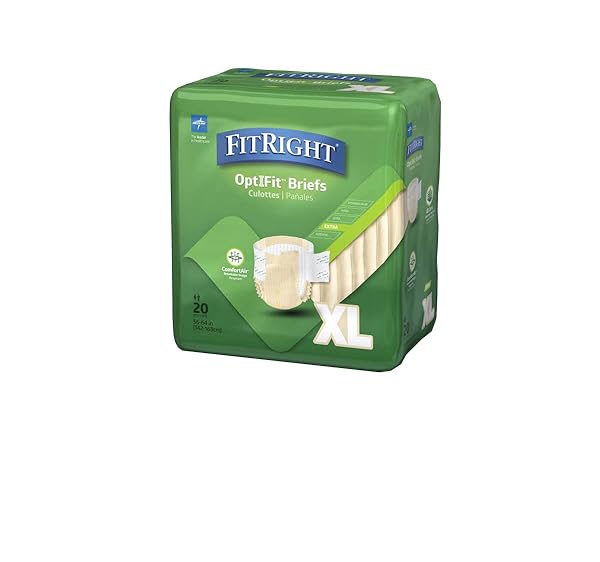 MEDLINE FITEXTRAXLG FITEXTRAXLGZ FITRIGHT EXTRA BRIEFS (PACK OF 20)