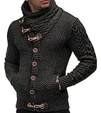 Uncinba Mens Autumn Winter Knitted Cardigans Coat Outerwear Sweater
