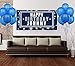 Football Party Blue and White Personalized Birthday Banner Decoration