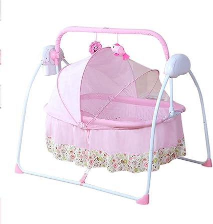 Balancelle Pour Bebe Balancelle Bebe Electrique Transat Berceau Swing Bebe Lit Bebe Videurs Electrique Amovible Berceuse Musique Remoter Controle Panier Sleeping Bed Color Pink Amazon Fr Cuisine Maison