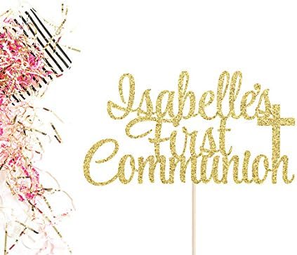 Personalized First Communion Cake Topper | God Bless Cake Topper | Baptism Topper | Communion Cake Topper | Confirmation Custom Cake Topper