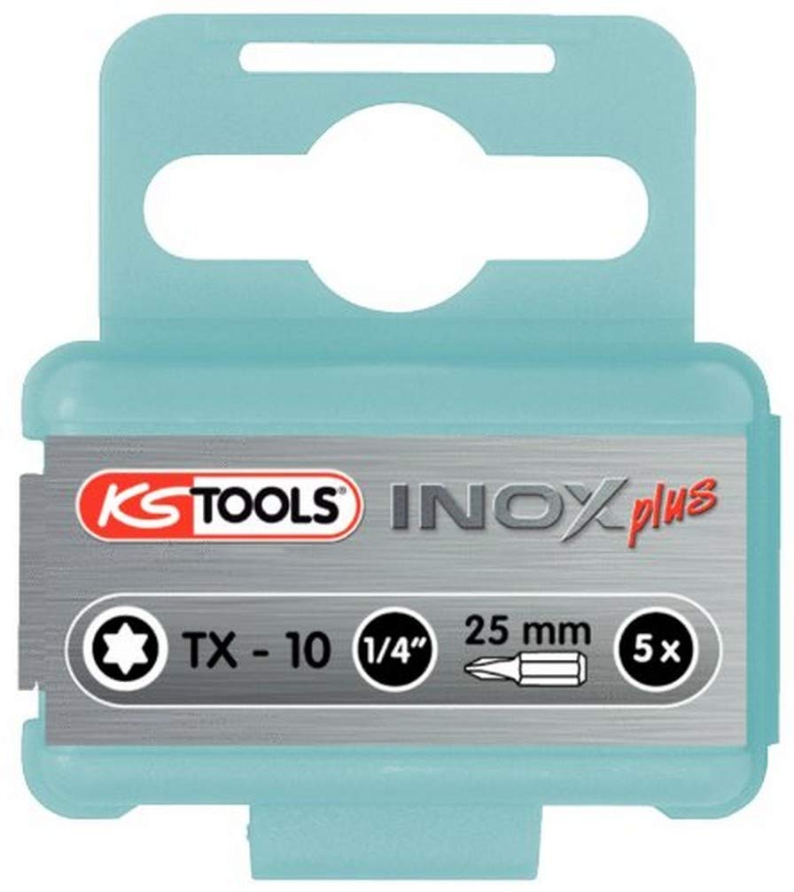 KS Tools 910.2312 1/4" STAINLESS STEEL bit TX, 25mm, T10, pack of 5