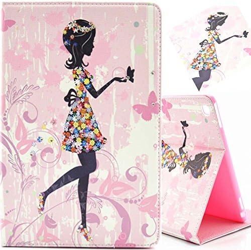 Alala iPad Pro 9.7 Case,iPad Pro 9.7 Cases,Cute Picture PU Flip Wallet Leather Case Cover for iPad Pro 9.7 Inch Case 2016 (Girl/Flower)