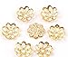 Beautiful Bead 8mm Gold Tone Flower Bead Caps for Jewelry Making (About 500pcs)