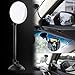 Suction Cup Car Baby Mirror, Ampper Adjustabe Long Arm HD Glass Convex Wide Angle Interior Rearview Baby Rear Facing Mirror (Frameless Round, 3.35