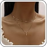 Andelaisi Boho Crystal Bar Necklace Choker Vintage Rhinestone Bar Choker Necklace Layered Tiny Bar Stick Necklace Shiny Cz Vertical Bar necklace Chain Jewelry for Women