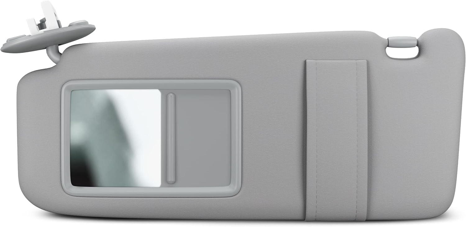 Photo 1 of SAILEAD Left Driver Side Sun Visor Replacement Compatible with Toyota Venza with Sunroof and Light, Replacement for Venza 2009 2010 2011 2012 2013 2014 2015 2016, Grey, LH