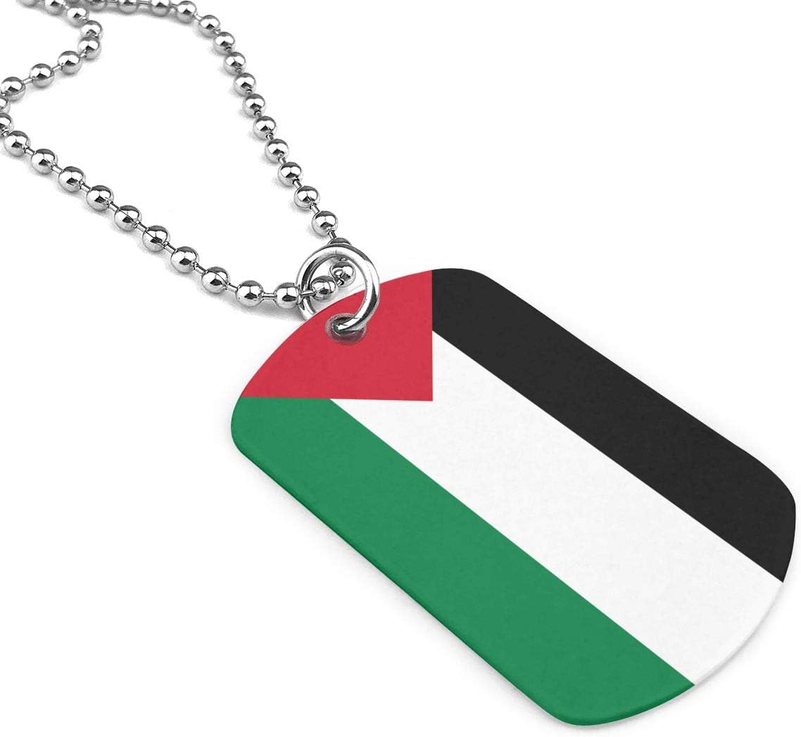 Hand Jin Flag of Palestine Dog Tag Pendants Necklaces