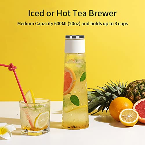 TIMEMORE Cold Brew Coffee Maker and Tea Brewer, Frosted Glass Carafe with Easy To Clean Reusable