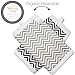 Kaydee Baby Organic Cotton Reversible Teething Chew Pads w/Organic Fleece Inner Lining for Baby Carriers for Girls and Boys - 2 Pack - Variety of Options Available (Chevron)