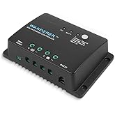 Renogy Wanderer Li 30A 12V PWM Negative Ground Solar Charge Controller Solar Panel Regulator w/ Temp Sensor Function Fit for 