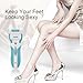 Electric Callus Remover - Foot File Callus Shaver Pedicure Foot File with Diamond Crystals Cordless Foot File 2 Callus Remover Head &1 Shaver Head Included Scraper