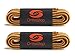 OrthoStep Thin Round Athletic Nylon Gold - Tan Combo 54 inch Shoelaces - Fused Tips - Work Boot Laces 2 Pair Pack