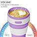 C CLTEIN Collapsible Cup with Lid,RANLOK BPA Free Travel Mug, Microwave and Dishwasher Safe Coffee Mug (Purple, 12oz)