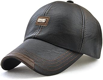 black leather trucker hat