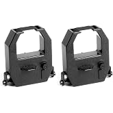 COMPUMATIC Ribbon For Amano PIX &amp; TCX Time Clocks, Black Ink 2-Pack | Replaces Amano CE-315151 and fits all Amano PIX &amp; TCX Models 10/11/15/20/21/22/25/28/35/45/55/75/85/88/90/95/200/3000/4000