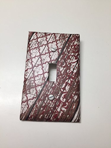 Red Wood Fence, Whimsical, Shabby Chic, Light plate cover,light switch plate, outlet cover, outlet plate, home decor, wall art