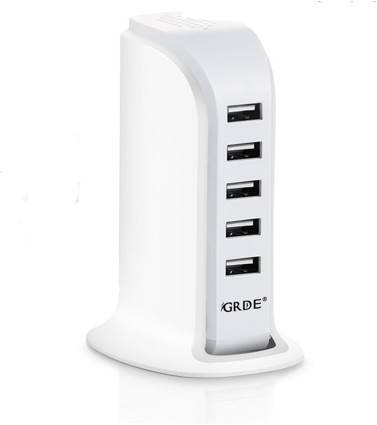 USB Wall Charger, USB Charging Station/Hub, 30W 5 Port USB Wall Charger Power Adapter, Portable Travel Charger Plug for iPhone iPad, Samsung,HTC, Blackberry, Bluetooth Speaker Headset & Power Bank