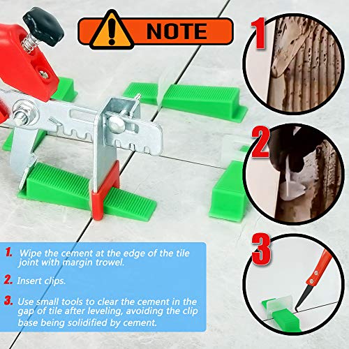 YEFU Tile Leveling System 1/8'' Kit Include 300 PCS Tile Spacers Clips