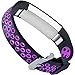 Geak Fitbit Alta Bands and Fitbit Alta HR Bands, Sports Replacement Accessory Wristband with Secure Watch Buckle,Small,Black with Purple