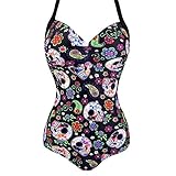 Roybens Women Swimsuit Retro One Piece Swimsuit Swimwear