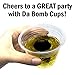 Da Bomb Cups 150 Pack Disposable Jager Bomb Cups. Measure Two Part Bomber Shot Glasses for Great Taste Every Time! Throw a Great Party with Recipe Card & 4 Colors to Impress Guests!