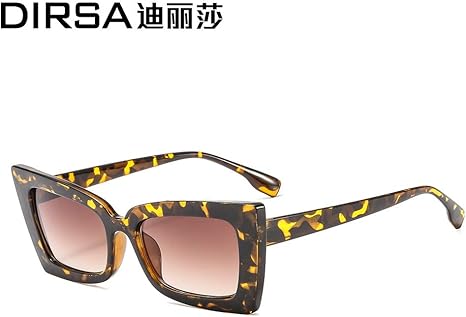 Amazon Co Jp ゴーグル 新しいレトロサングラスファッション透明ボックス光沢のあるインクフォースクエアサングラス アウトドアスポーツを駆動 色 Brown ホーム キッチン