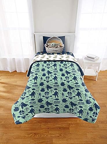Star Wars The Mandalorian Baby Yoda Twin Comforter, Sheets