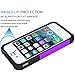 Tekcoo Compatible for iPhone 5S Case/iPhone SE Case/iPhone 5 Case, [Tmajor Series] [Purple/Black] Shock Absorbing Hybrid Defender Rugged Cover Skin Shell Hard Plastic Outer & Rubber Silicone Inner