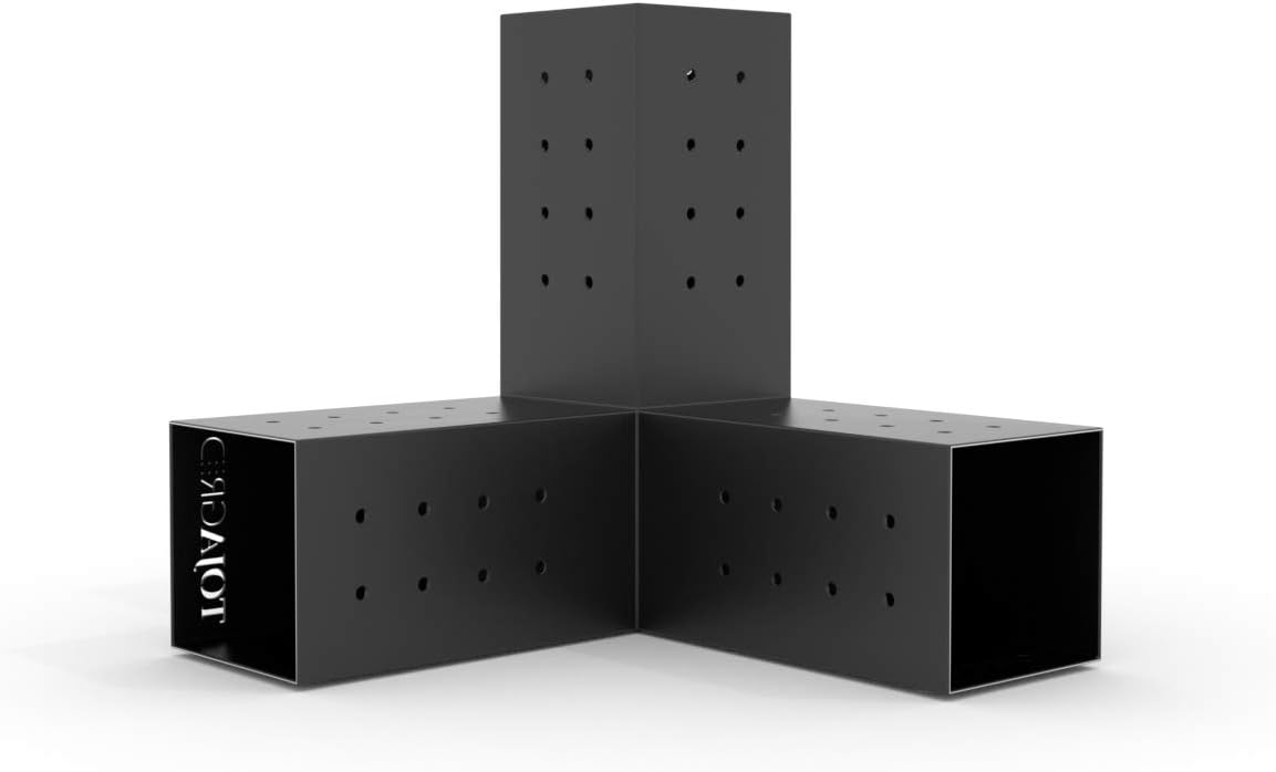 TOJA GRID G021030MB1 Trio 2 Pack for 4x4 Wood Posts Modular Pergola Part, Black Amazon.co.uk