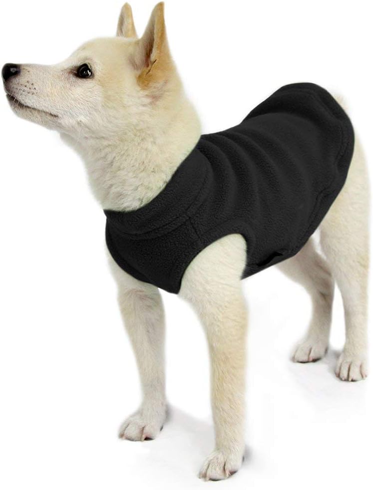 Gooby Stretch Fleece Pull Over Cold Weather Dog Vest, Medium, Black, 16 inches - Image 4