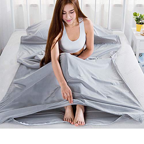 image for AMOFY Sleeping Bag Liner and Camping Sheet, 100% Pure Cotton, Professi