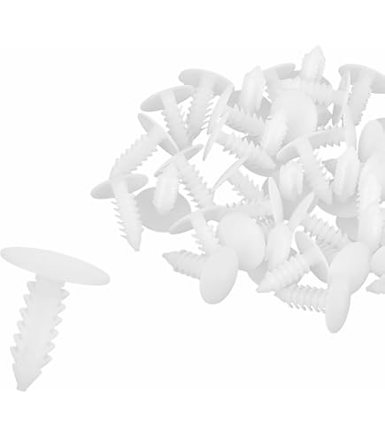 20 Rivets Plastique ABSOPRO Gris - Pour Fixation Panneaux Voiture, Garde-boue, Pare-chocs - 11