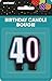 Multicolor Birthday Cheer Number 40 Candle - Eye-catching & Unique Design (1 Count), Perfect Milestone Party Addition