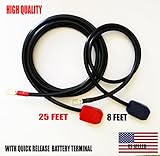 Battery Relocation Kit, 2 AWG Cable, Top Post 25 FT