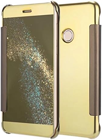 Funda® Mirror Plating Flip Case for Huawei P8 Lite(2017)/Huawei P9 Lite(2017)/Huawei Honor 8 Lite/Huawei Nova Lite/Huawei GR3(2017) (Gold)