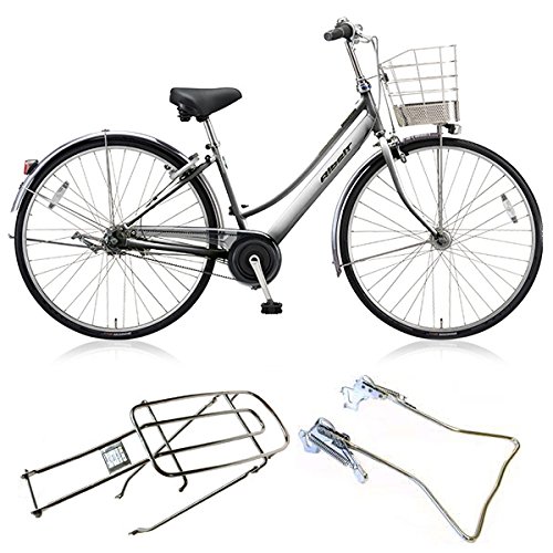 アルベルト Abl73 L型 キャリア 両立スタンド付き仕様 ブリヂストン M スパークルシルバー 27インチ3段変速 B0776nnh8f シティサイクル シティーファミリーサイクル 憧れの