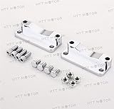 HTTMT H1725- Chrome Front Fender Relocator Kit Compatible with Harley Touring FLHT FLHR 2003-2013