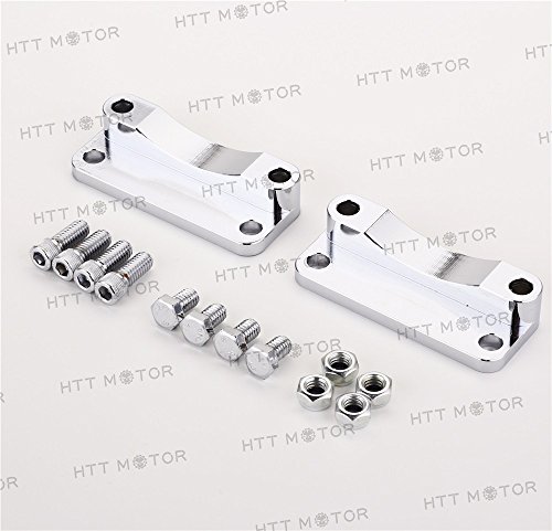 HTTMT H1725- Chrome Front Fender Relocator Kit Compatible with Harley Touring FLHT FLHR 2003-2013