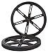 90 x 10mm Black Robot Wheels