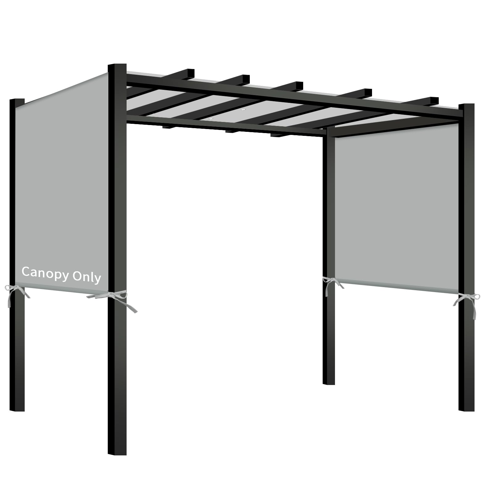 Photo 1 of 17x6.8 Ft Universal Pergola Replacement Canopy, Outdoor Canopy Shade Cover(Cover Only) (Gray)