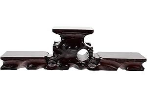 Milisten Decorative Jade Statue Base Wooden Display Stand Antique Display Pedestal for Home Décor and Office