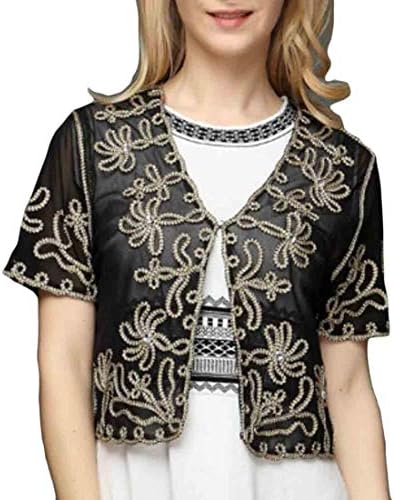 BingSai Women Short Sleeve Coat Lace Shrug Bolero Cardigan