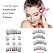 Magnetic Eyelashes 3 or 2 Magnets Magnetic Lashes Natural Full Eye Magnetic Fake Lashes Ultra Thin Magnet Eyelashes 3D False Eyelashes 3 Lash Magnet with Eyelash Applicator(2 Pairs)