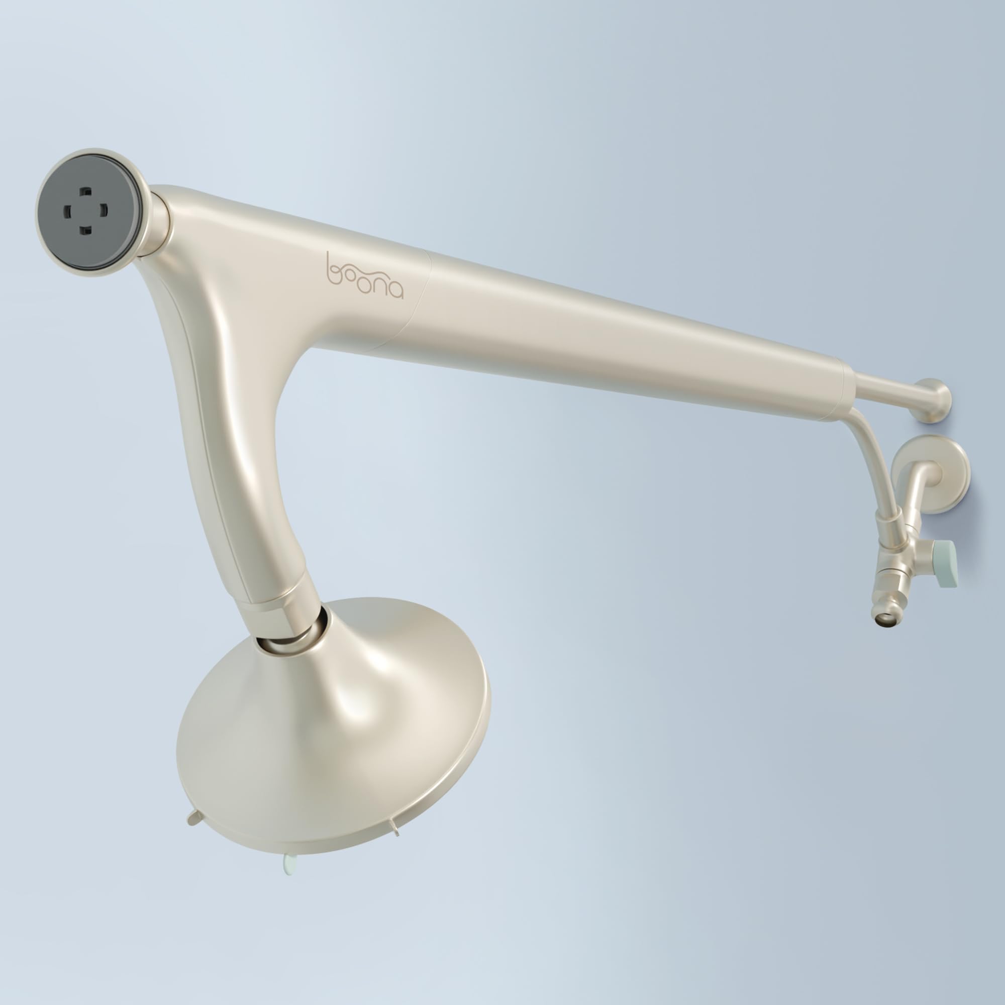 BOONA - The Original Tandem Shower | As Seen On Shark Tank | Double Shower Head for Couples, High Pressure Dual Shower Heads (One Showerhead, Brushed Nickel) Image