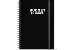 GETVOW Budget Planner - Monthly Budget Book with Expense Tracker Notebook, Undated 12 Month Bill Organizer & Finance Planner to Manage Your Money, Account Book with Colorful Tabs, 5.8" x 8.5", Black