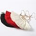 Bohemia Ethnic Tassels Earrings Fan Shape Tribal Fringe Boho Eardrop White Red Blue Black
