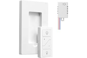 SUNMERIT Wireless Dimmer Switch, Remote Light Switch and Receiver kit, Compatible with Alexa Voice Control, Single Pole Smart Wall Switch Lighting Fixture for Ceiling Lights Lamps, Support 2.4G&5G