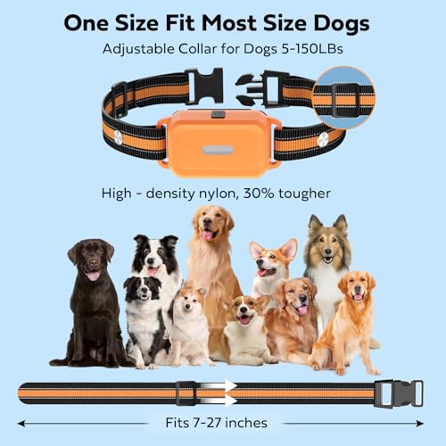 Dog Shock Collar with Light 2 Pack (5–150Lbs), 4400FT Waterproof 2 Dog Training Collar with Remote Control 5 Training Modes Rechargeable Electric Dog Collar, E Collars for Small Medium Large Dogs
